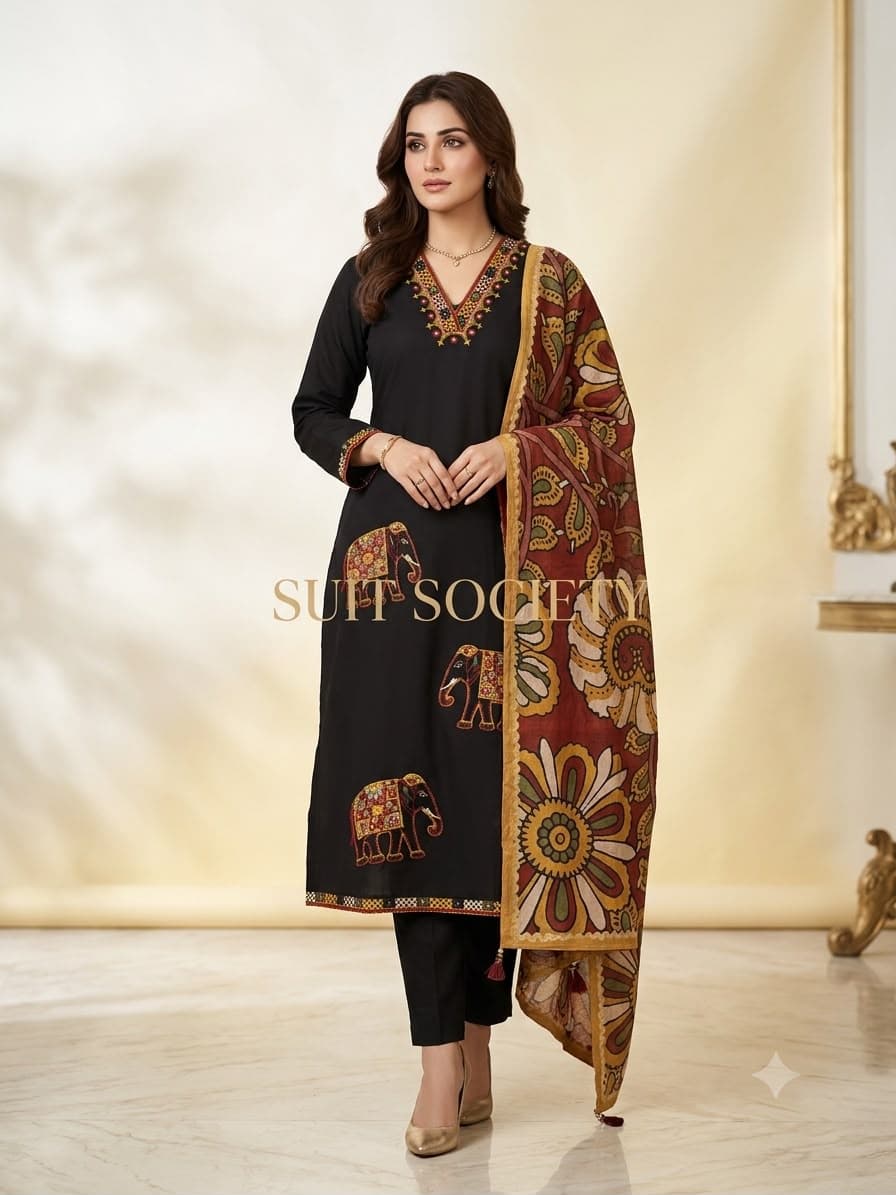 Noir Kalamkari Elegance